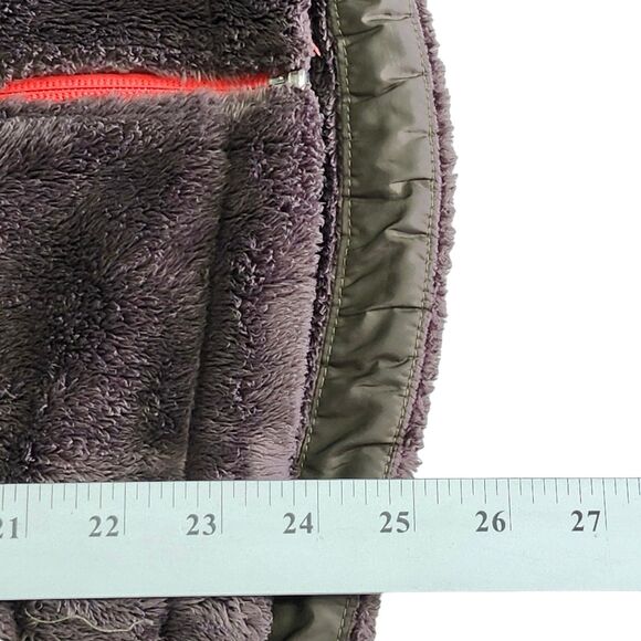The North Face Sherpa Fleece Jacket Womens Small Brown Orange Full Zip Casual - Picture 8 of 9